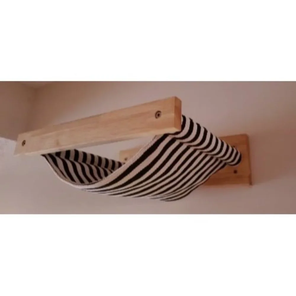 New Hammock Mounted Cat Beds and Perches, Wooden Wall Furniture - Picture 1 of 1